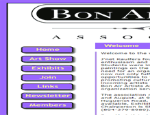 Tablet Screenshot of bonairartists.com